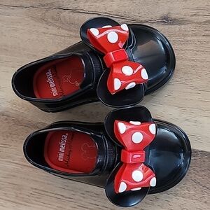NIB Mini Melissa Be Minnie Black Shoes Baby Toddler 5